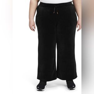 PUMA Velour Plus Size Wide Leg Track Pant Joggers size 3X NWT RELAXED FIT
